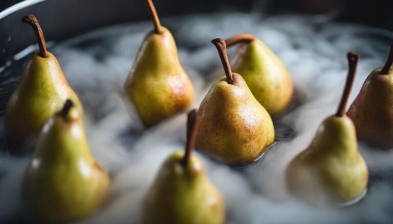 Sous Vide Poached Pears With Cinnamon