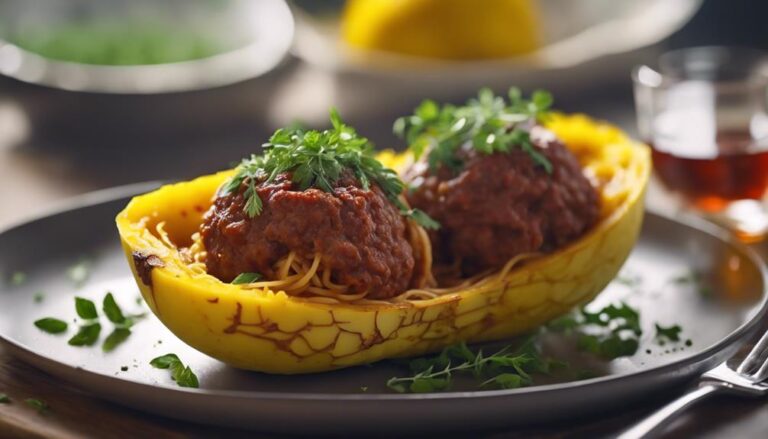 Sous Vide Spaghetti Squash and Meatballs