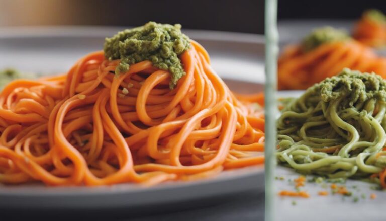 Sous Vide Carrot Noodles With Pesto