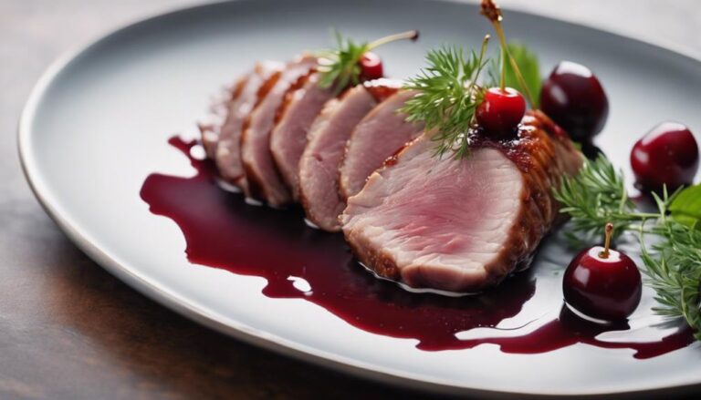 Sous Vide Organic Duck Breast With Cherry Sauce