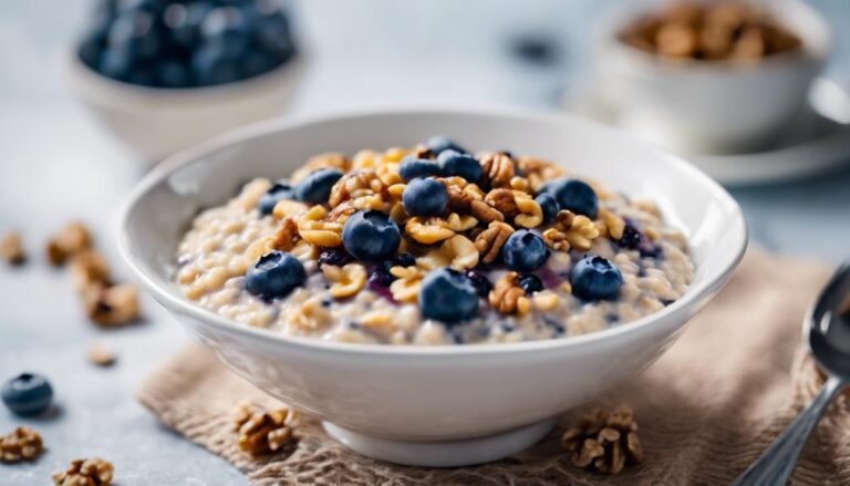 Breakfast Sous Vide Oatmeal With Blueberries and Walnuts"