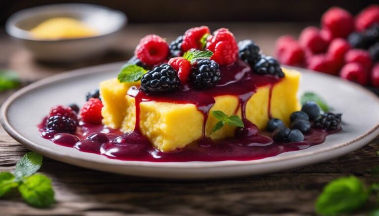 Sous Vide Polenta With Berry Sauce