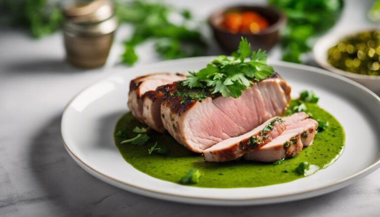 Sous Vide Pork Tenderloin With Cilantro Chutney