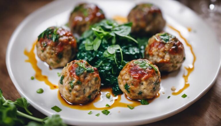 Sous Vide Turkey and Spinach Meatballs