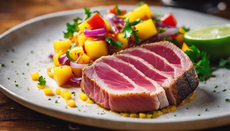 Sous Vide Seared Tuna With Mango Salsa