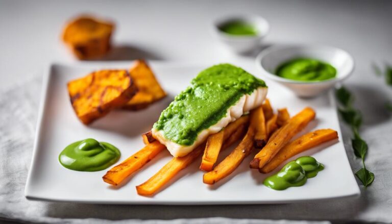 Sous Vide Cod With Sweet Potato Fries