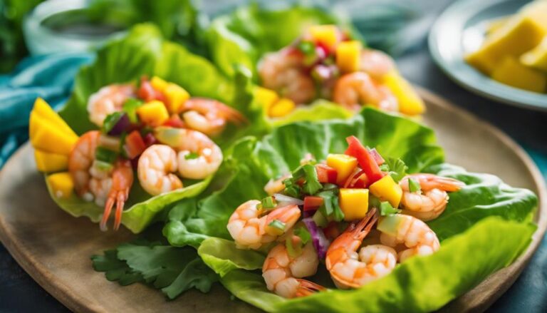 Sous Vide Shrimp and Mango Salsa Lettuce Wraps