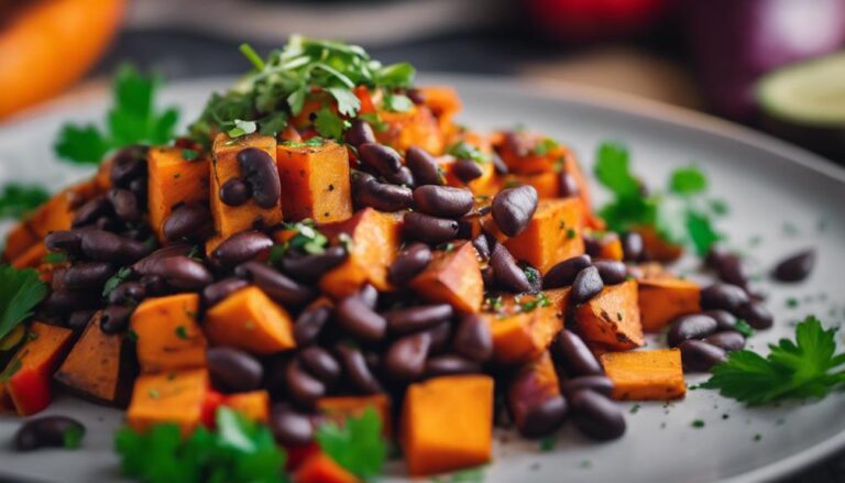 Sous Vide Sweet Potato and Black Bean Hash