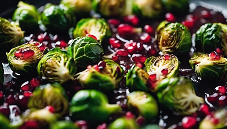 Sous Vide Brussel Sprouts With Pomegranate Glaze