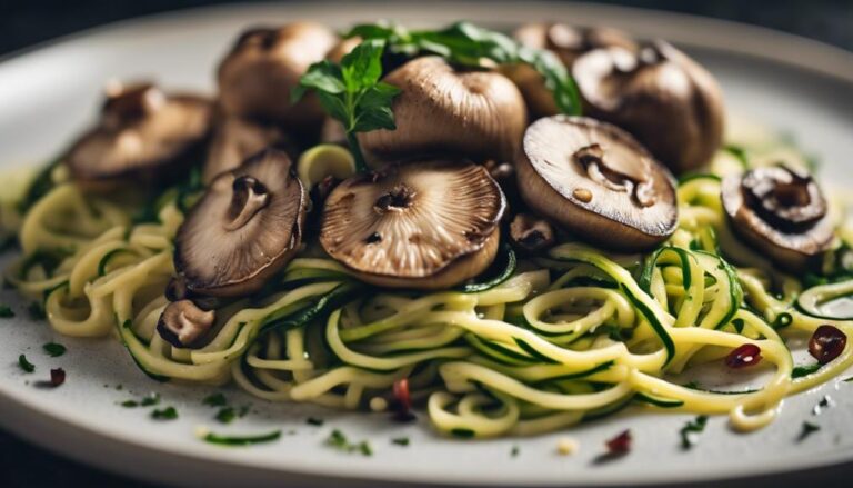 Sous Vide Mushroom and Zucchini Noodles