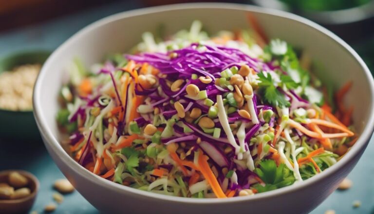 Sous Vide Asian Slaw With Peanut Dressing