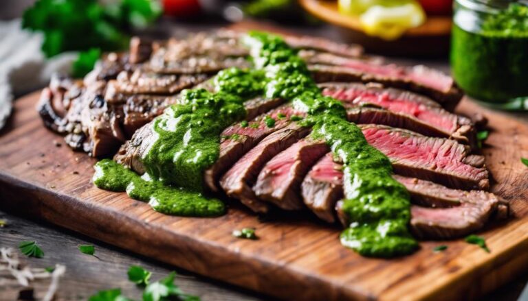 Sous Vide Grilled Flank Steak With Chimichurri