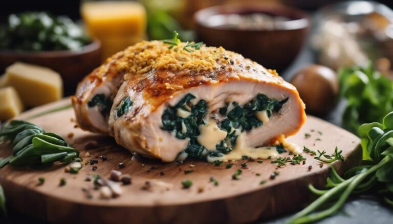 Spinach and Mushroom Stuffed Chicken