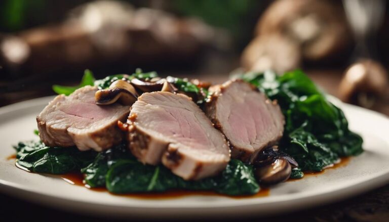 Sous Vide Spinach and Mushroom Stuffed Pork Tenderloin