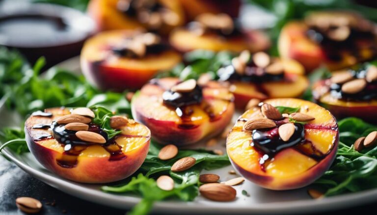 Sous Vide Grilled Peach and Arugula Salad