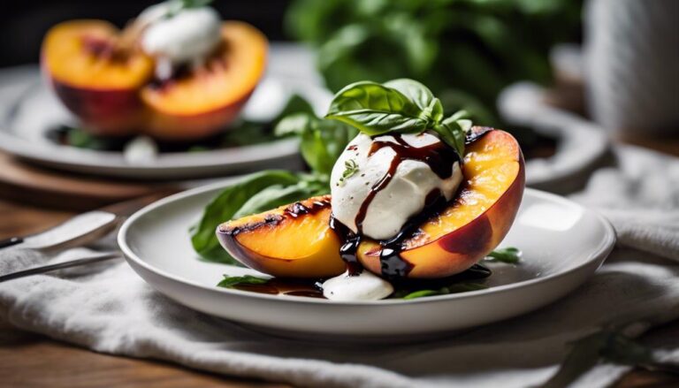 Sous Vide Grilled Peach and Burrata Salad