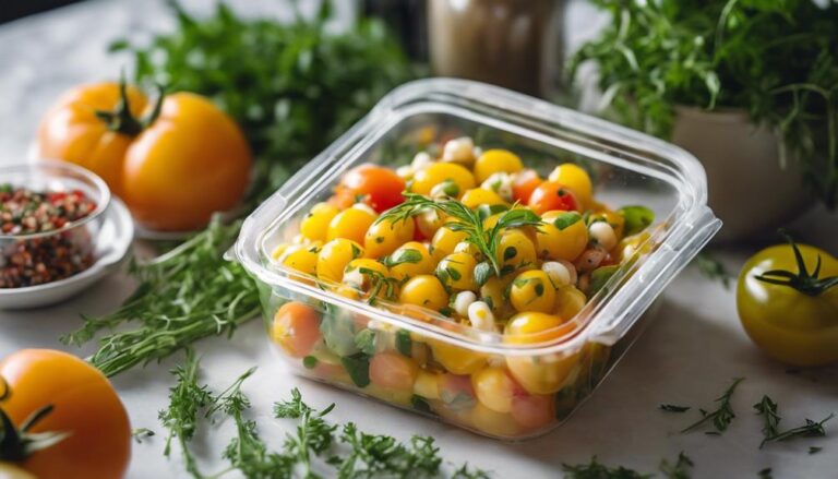 Lunch Sous Vide Yellow Tomato and Corn Salad