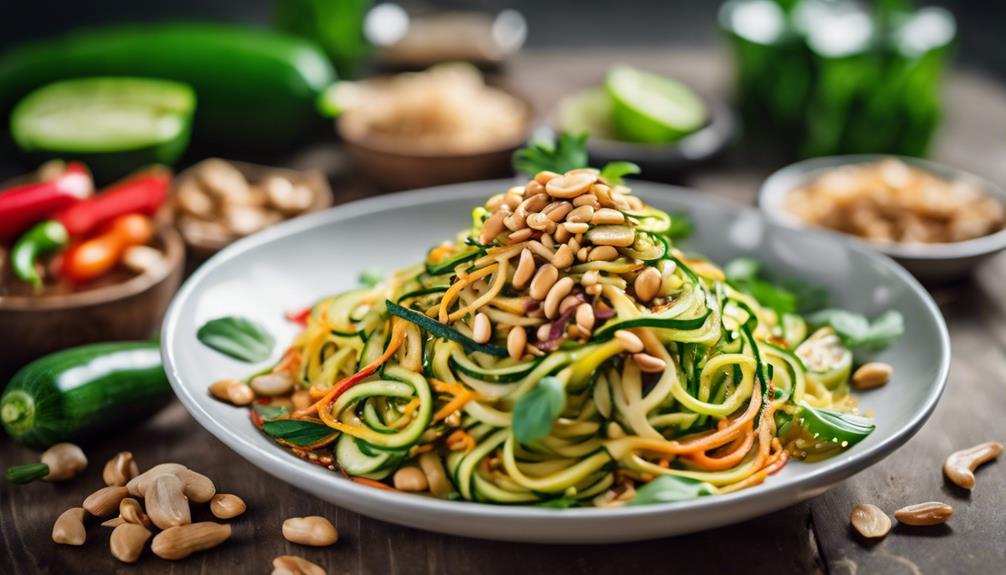 delicious thai inspired zucchini noodles