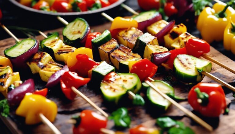 Grilled Vegetable and Halloumi Skewers