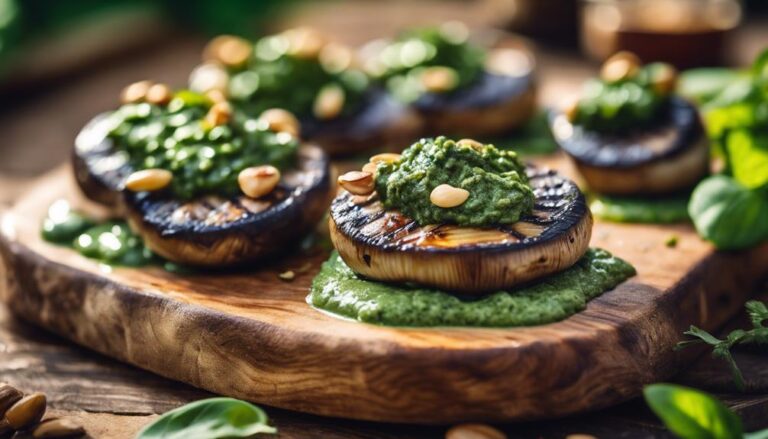 Grilled Portobello Mushrooms With Pesto