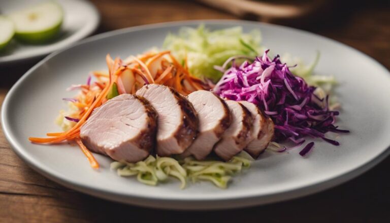 Sous Vide Pork Tenderloin With Apple and Cabbage Slaw