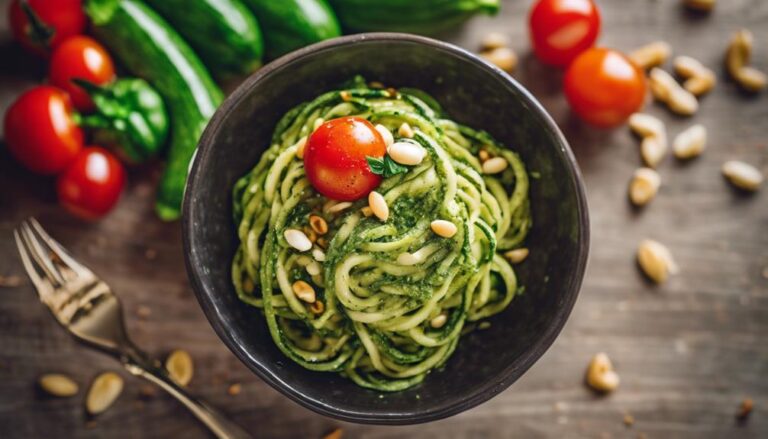 Sous Vide Zucchini Noodle and Pesto Bowl