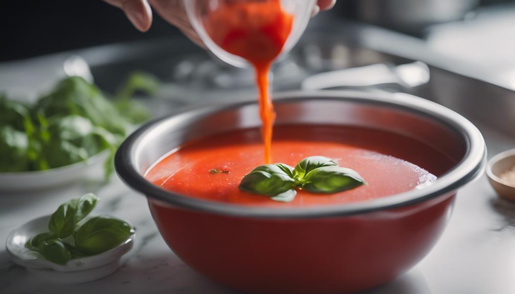 deliciously prepared tomato soup