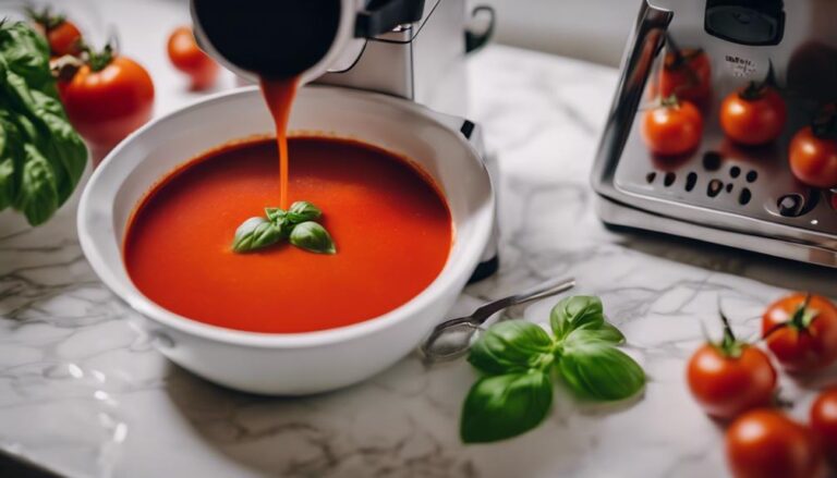 Sous Vide Tomato and Basil Soup