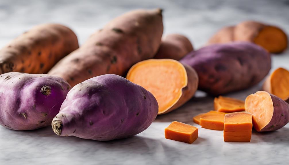 diverse sweet potato types