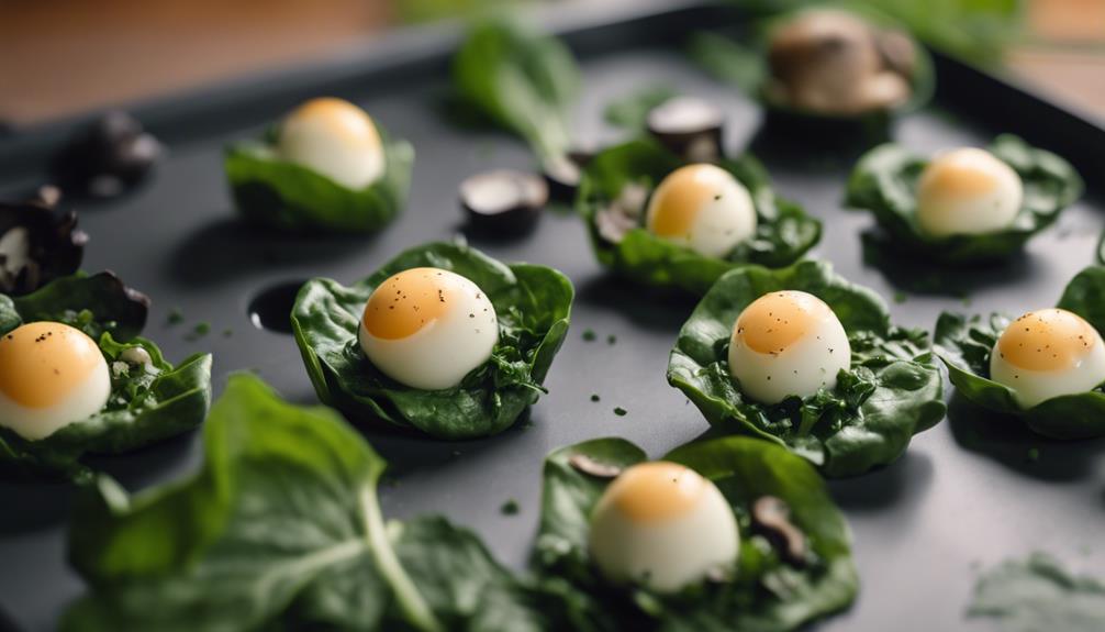 egg bites with spinach