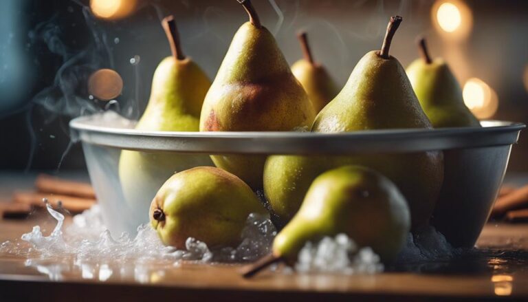 Sous Vide Poached Pears With Cinnamon