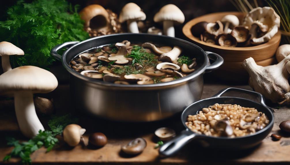 exploring mushroom types in stew