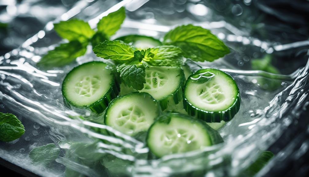 flavorful cucumber mint infusion