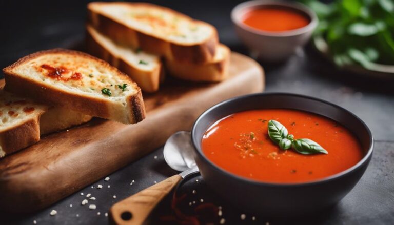 Sous Vide Garlic Bread With Tomato Basil Soup