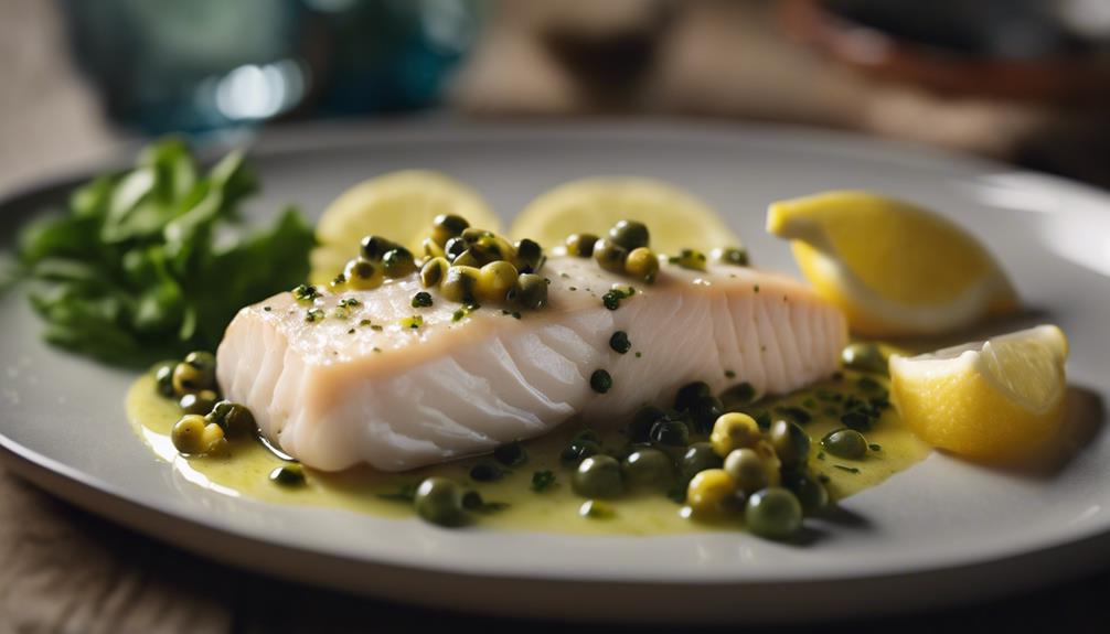 flavorful halibut with dressing