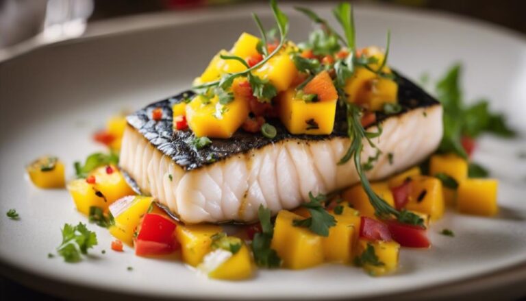 Sous Vide Grilled Halibut With Mango Salsa