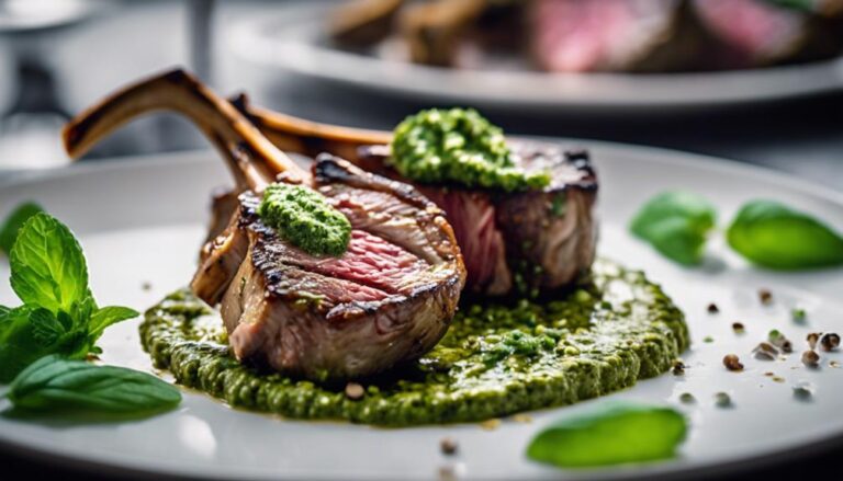 Sous Vide Lamb Chops With Mint Pesto