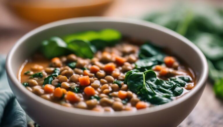 Sous Vide Spiced Lentil Stew With Spinach