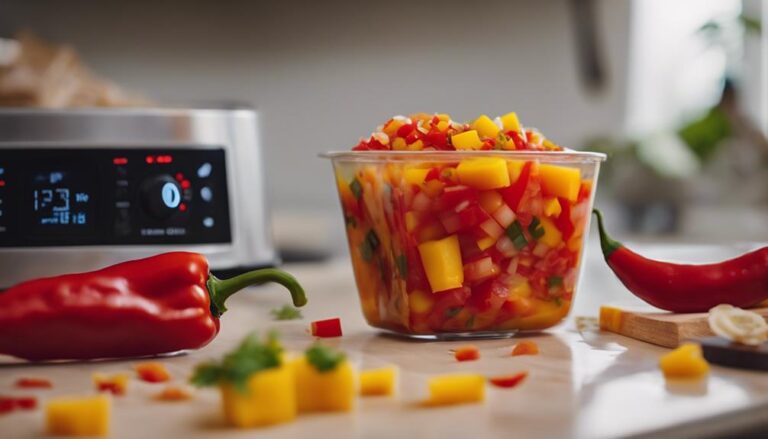 Snack Sous Vide Red Pepper and Mango Salsa