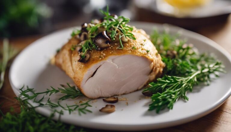 Sous Vide Mushroom Stuffed Chicken Breast