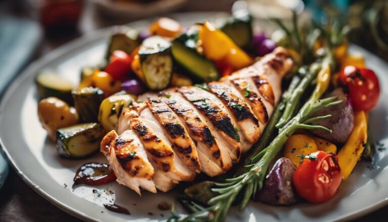 Sous Vide Grilled Chicken With Mediterranean Vegetables