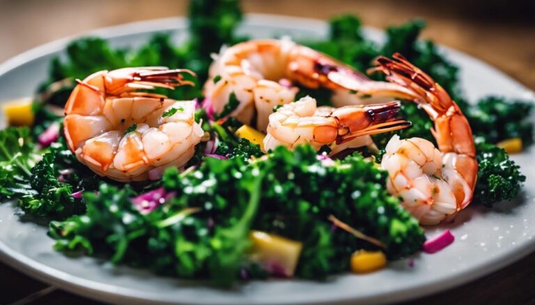 Sous Vide Garlic Prawn With Kale Salad