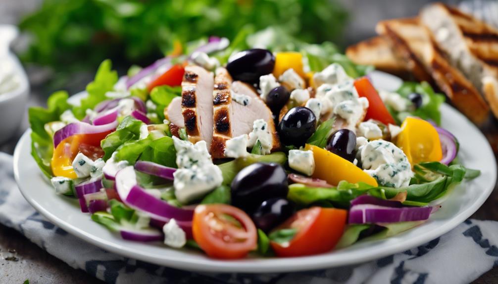 fresh colorful greek salads