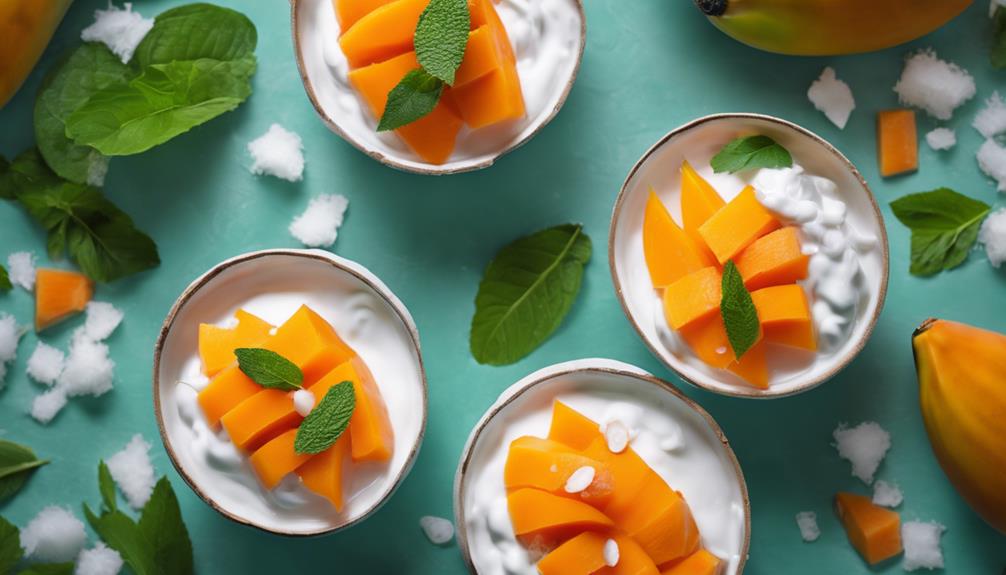 fresh juicy papaya slices