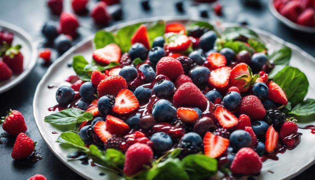 fresh ripe blueberries picked