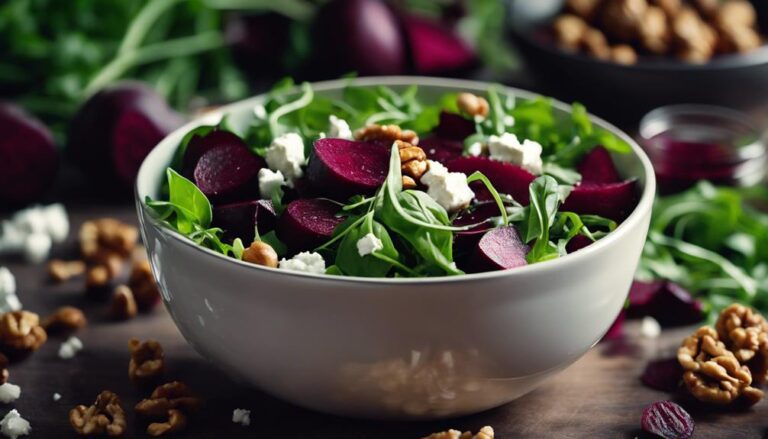 Balanced Beet and Goat Cheese Arugula Salad