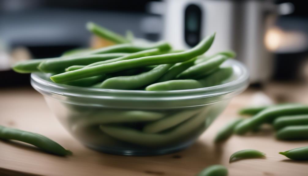 freshly picked green beans