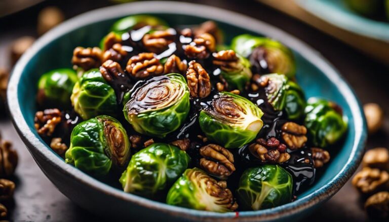 Sous Vide Balsamic Glazed Brussel Sprouts and Walnuts