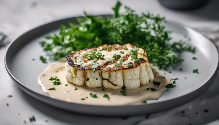 Sous Vide Cauliflower Steak With Tahini Sauce