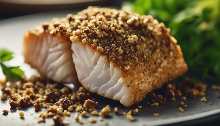 Sous Vide Flaxseed and Walnut Crusted Cod